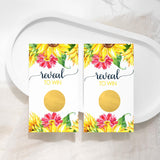 Golden Sunflower Scratch-Off Game Cards For Autumn Weddings, Baby Showers, And Bridal Events (28 Pack)