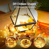 6 Pack Battery Operated Fairy Lights 7FT 20 LED Warm White Mini String Lights 3 Modes Waterproof for Mason Jars Wedding Decor