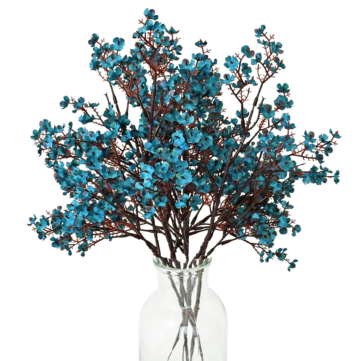 Teal Silk Baby’S Breath Flowers – 6 Bundles, 18.7" Faux Florals With Flexible Stems For New Year And Valentine'S Day Elegant Home, Wedding & Event Décor