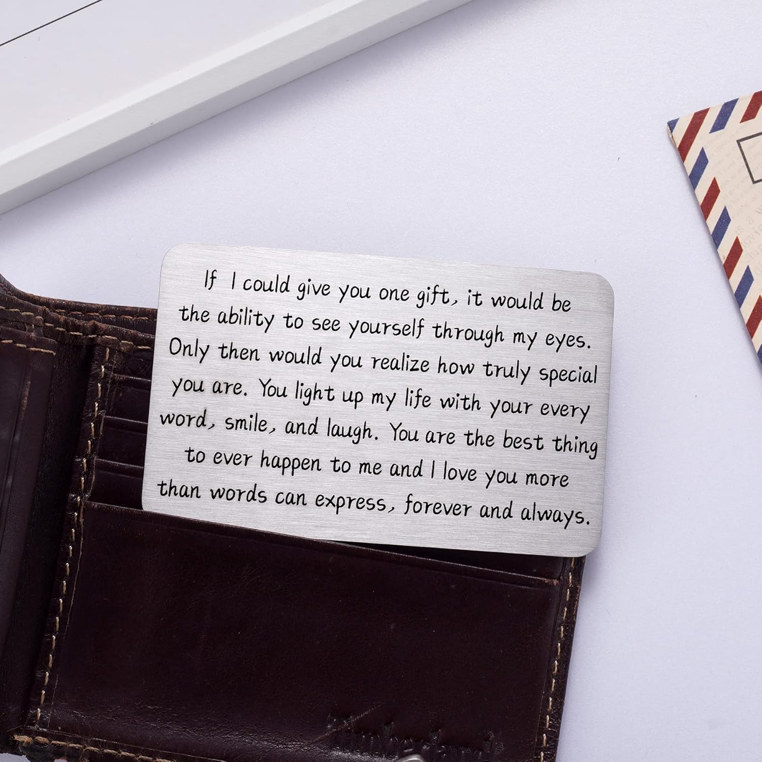 I Love You Wallet Card For Boyfriend, Anniversary Cards Gifts For Husband Spouse, Couple Gift For Him Birthday Valentines Day, Engagement Wedding Present For Fiance Groom