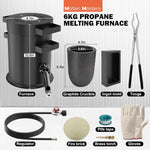Mmasters 6Kg Propane Metal Melting Furnace Kit With Gloves, 2400? High-Efficiency Metal Foundry For Gold, Silver, Copper, And Aluminum Smelting, Ideal For Jewelry Making And Metal Casting