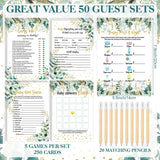 321 Pcs Greenery Baby Shower Game Decorations Sage Greenery Gender Neutral Baby Shower Decorations 5 Set Games Bingo Don'T Say Eucalyptus Clothespins For Gender Reveal Birthday Party Supplies