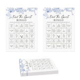 Find The Guest Bingo Bridal Shower Game-Set Of 30, Blue Floral Bridal Shower Cards, Something Blue Before I Do Decorations, Wedding Party Game Cards For Guests, Bridal Shower Ideas-Hlyxb03
