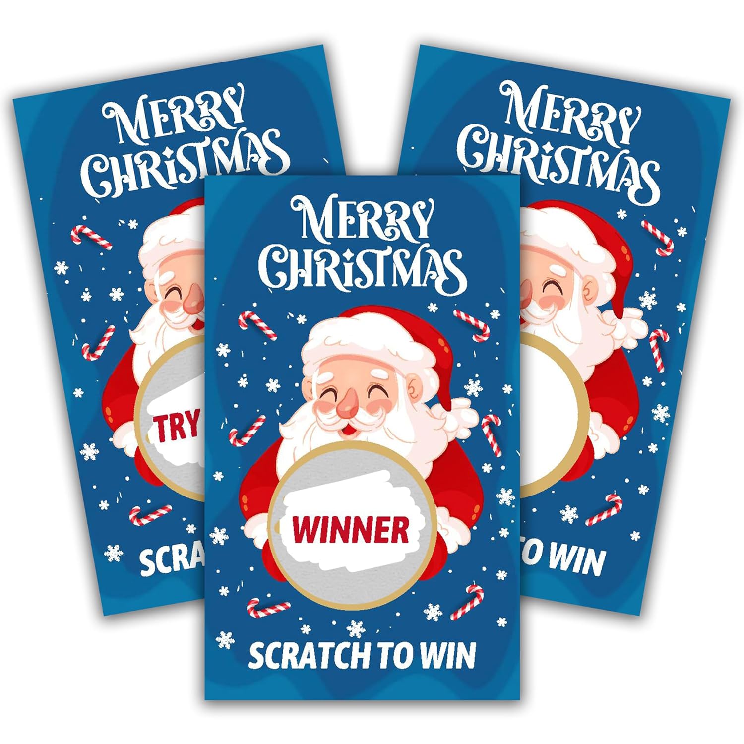 Christmas Scratch Off Cards, 40 Pcs Scratch To Win Game Cards With Sticker, Funny Holiday Party Game Card Christmas Party Games Supplies, A05