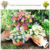 10 Bundles Artificial Daisy Flowers Faux Plants For Outdoors Fake Flowers Uv Resistant No Fade For Garden Porch Patio Window Box Decoration (Pink)