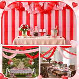 12 Pcs Valentine'S Day Garland Streamers 9.84 Ft Four Leaf Clover Paper Chain Garland Pink And Red Paper Chains Banner For Wedding Baby Bridal Shower Engagement Party Backdrop Decor