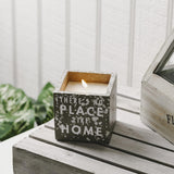 Pavilion - 3.5" Square There's No Place Like Home 100% 8 oz Soy Wax Single Wick Candle - Serenity Scented