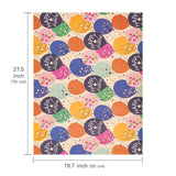 Kraft Birthday Wrapping Paper Sheet - 6 Sheets Folded Colorful Balloon With Confetti Design For Birthday, Baby Shower, Party, Holiday - 19.7 Inch X 27.5 Inch Per Sheet
