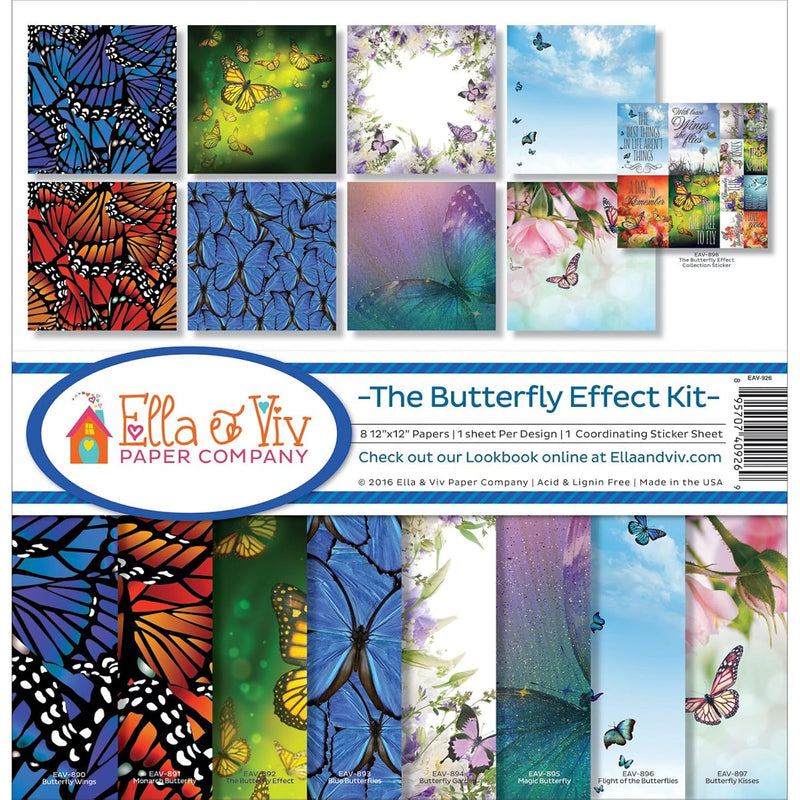 Ella & Viv By Eav-926 Ella & Viv The Butterfly Effect Scrapbook Collection Kit