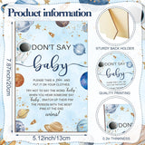 321 Space Baby Shower Decorations Games Supplies Houston We Have A Boy Astronaut Themed Wooden Don'T Say Sign For Space Astronaut Planet Galaxy Planets Baby Shower Birthday Party Decoration