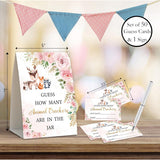 Floral Woodland Baby Shower Games,How Many Animal Crackers,Baby Shower Decorations,Baby Shower Decorations Gender Neutral,Baby Crackers Decor,Baby Shower Centerpieces,50 Cards & 1 Sign -4