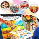 Orange Acrylic Paint, Professional 7 Fl Oz Paints For Canvas Painting, Premium Art Craft Paint For Glass, Rocks, Canvas, Wood, Ceramics, Fabrics, Leather - Art Supplies (Orange, 7 Fl Oz)
