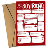 Valentines Day Card For Boyfriend - Anniversary, Birthday, Valentines Day Gifts For Boyfriend Him - Valentines Gifts For Him - Single 5.3''X 8'' Funny Romantic Love Greeting Folded Card With Envelope