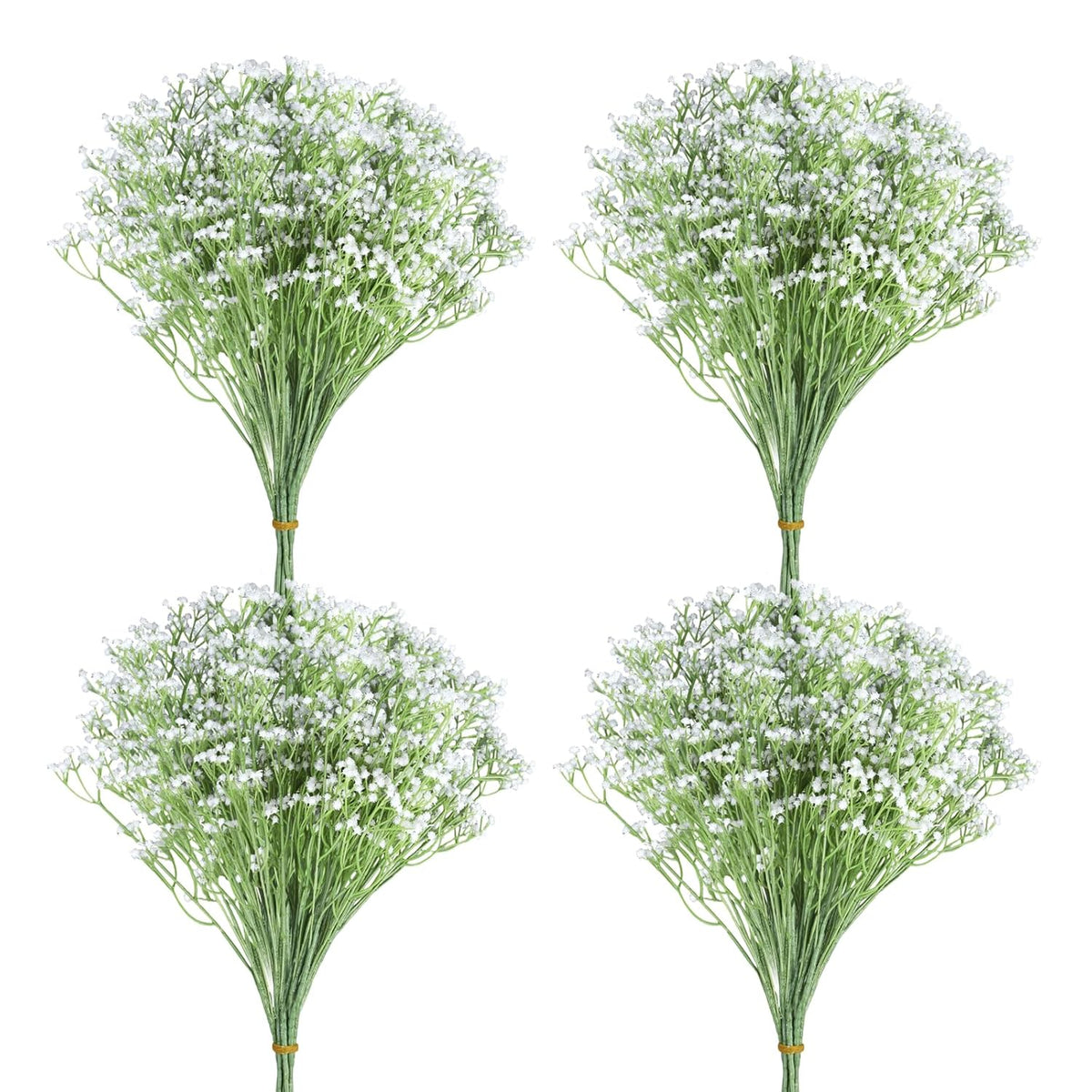 20Pcs Babys Breath Artificial Flowers, Faux Baby Breath Flowers Artificial Bulk White Wedding Decor Small Fake Babies Breath Flowers Real Touch, Gypsophila Floral Decoration For Christmas Wedding