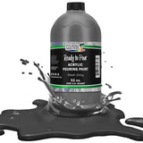 Pouring Masters Steel Gray Ready To Pour Acrylic Pouring Paint - Premium 32-Ounce Pre-Mixed Fluid Acrylic Paint - Fluid Art Supplies For Canvas, Wood, Paper, Tile & Rocks