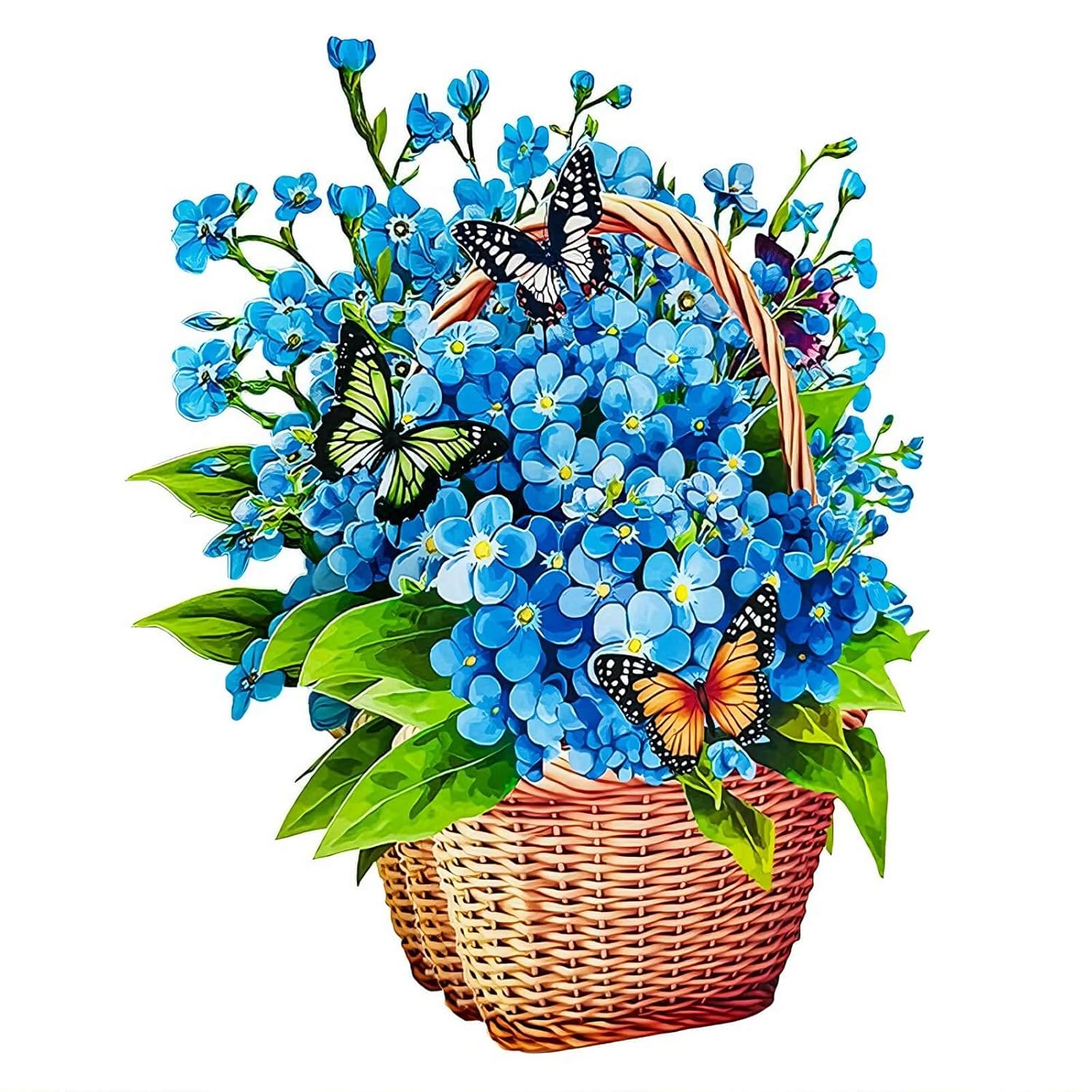Pop Up Birthday Card,3D Greeting Cards,Get Well Card,Thank You Cards,Birthday Gift For Women Men Kids Mom Friend (Blue-Flower)