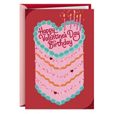 Hallmark Valentines Day Birthday Card (Twice the Love, Heart Cake) for Friends, Family, February 14th