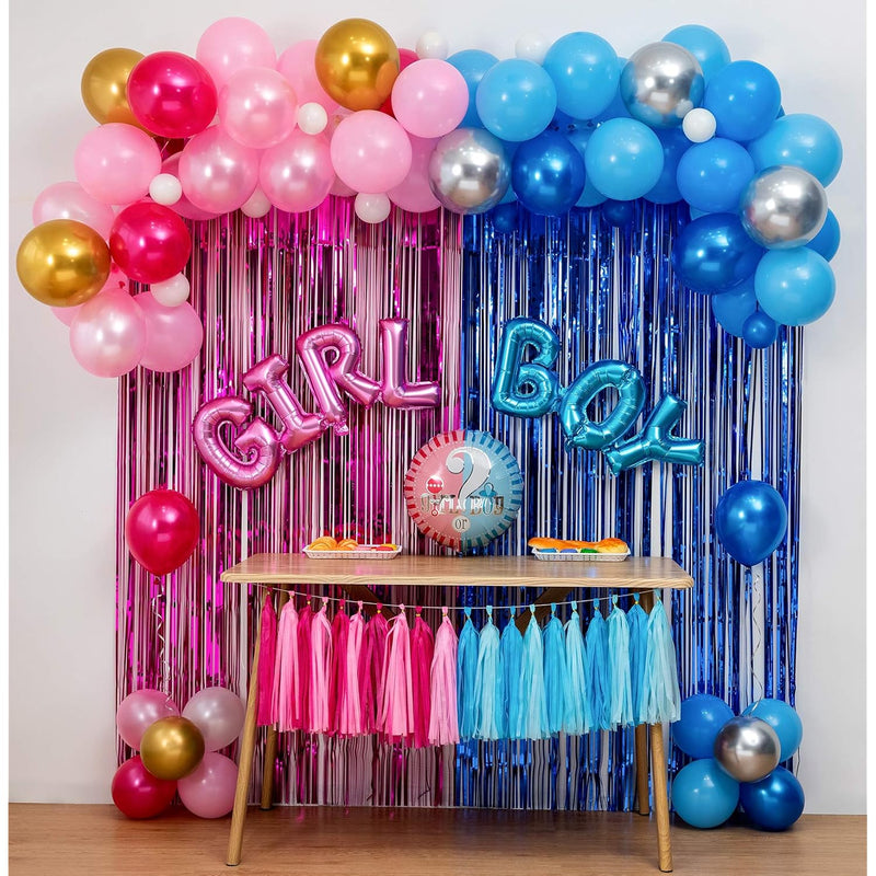 Boy Or Girl Gender Reveal Party Decoration Set,&Balloons Arch Garland