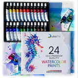 Watercolor Paint Set – 24 Vibrant Colors In 12Ml Tubes, Highly Pigmented & Non-Toxic Watercolor Paints For Beginners, Students & Hobby Artists
