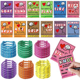 36 Pack Slang Words Valentine'S Day Cards With Friendship Knot Bracelets, School Valentines Day Gifts Bulk For Kid, Student, Tween, Teen, Girl, Boy From Teacher Classroom Exchange Party Favors