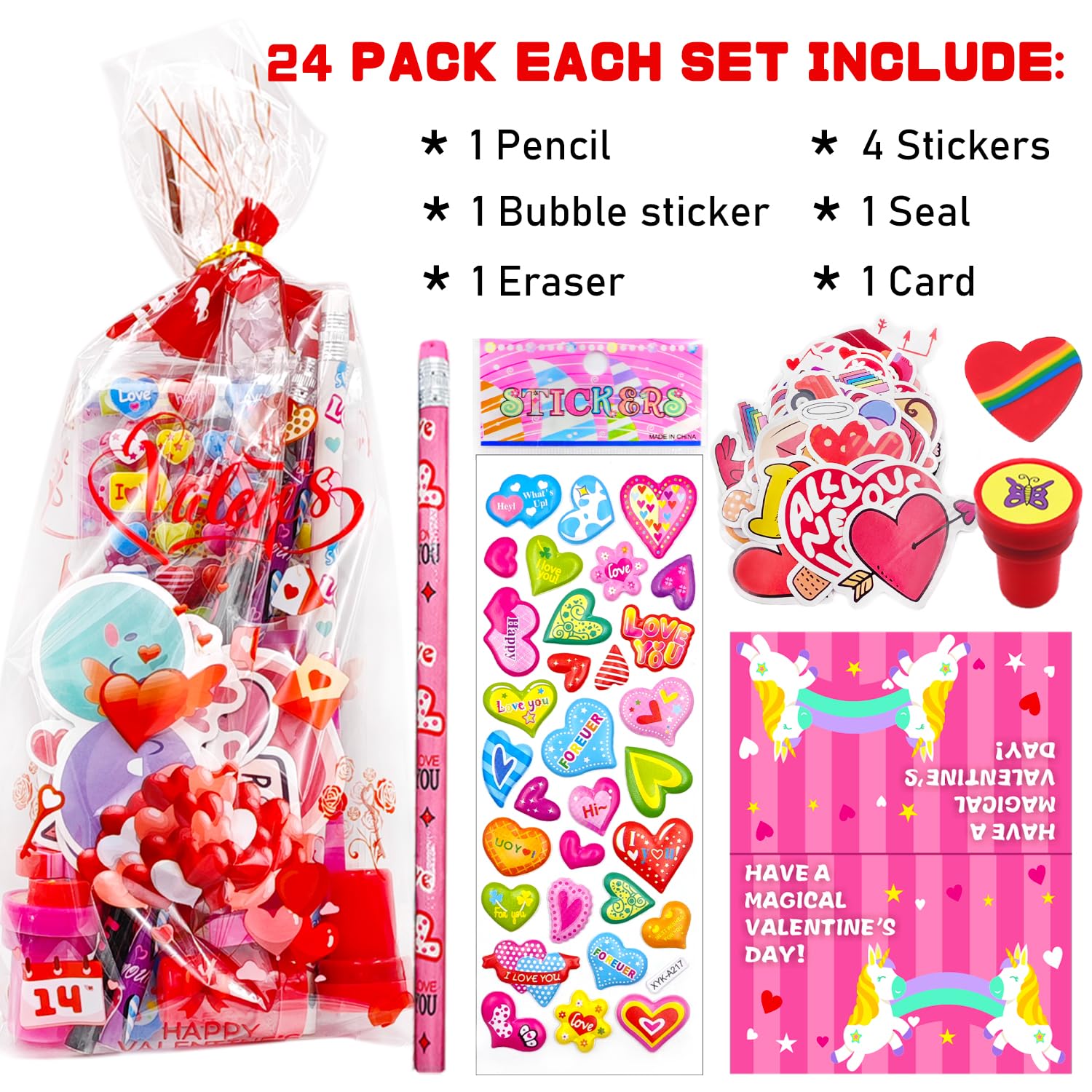 268Pcs Valentines Day Gifts For Kids Valentine Day Cards For Kids School Classroom Goodie Bags Stuffers Non Candy Party Favors Class Valentine Day Gifts For Kids Bulk Prizes Treats Exchange Students