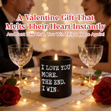 Valentines Day Gifts For Her Him - I Win Vanilla Lavender Scented Candle 10 Oz - Anniversary Wedding Birthday Gifts For Women Men, Couple Gift For Boyfriend Girlfriend Husband Wife