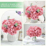 Dusty Rose Hydrangea Silk Flowers Heads Pack Of 10 Dusty Rose Fullness Hydrangea Flowers Artificial With Stems For Wedding Home Party Shop Baby Shower Decoration
