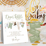 Fisherman Diaper Raffle Game Kit - Fishing Rod & Sign, 50 Tickets, Decorations For Baby Shower, Gender Reveal & Neutral, Party Favor & Supplies - A09