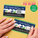 Big Dot of Happiness Kentucky Horse Derby Scratch-Off Game Cards – Racing Party Activity, Derby Day Supplies, Interactive Guest Entertainment, Track-Themed Scratch Tickets – 22 Ct