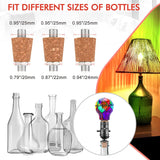 2 Set Diy Wine Bottle Lamp Kit With E26 Led Light Bulbs For Liquor Bottle, With Glass Drill Bit And Lid Black Cord Lamp Socket, 3 Size Tapper Cork (W/ 2 Stained Glass Light Bulbs)