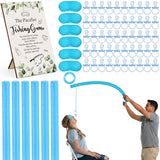 64 Pcs Pacifier Hunt Games Funny Pacifier Fishing Game Set With 50 Acrylic Pacifiers Eye Mask Foam Stick Wooden Sign Ribbon For Gender Reveal Birthday Party Favor Activity Decoration Supplies