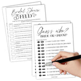 20 Minimalist Bridal Shower Games-Couples Wedding Shower Games, Bridal Games, He Said She Said Games, Family Feud Game