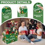 1 Pcs Merry Christmas Storage Basket, Santa Claus Storage Bins, Green Themed Foldable Storage Boxes, Christmas Boxes For Nursery Toy And Costume, Xmas Party Decoration Gifts