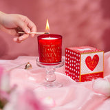 Holiday Valentine'S Day Scented Candle - 6Oz Soy Wax Candle Infused With Amber Spice Rose - Gift Box Packaged For Holiday Season Women Gift