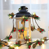 Christmas Simulated Pine Needle Lights,78 Inch 20 Led Pinecone String Lights, Copper Wire String Lights For Bedroom, Roo