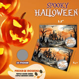 Spooky Halloween Party Games For Adults, Halloween Scratch Off Cards -50Pcs, Party Supplies For Small Business Favors - A03