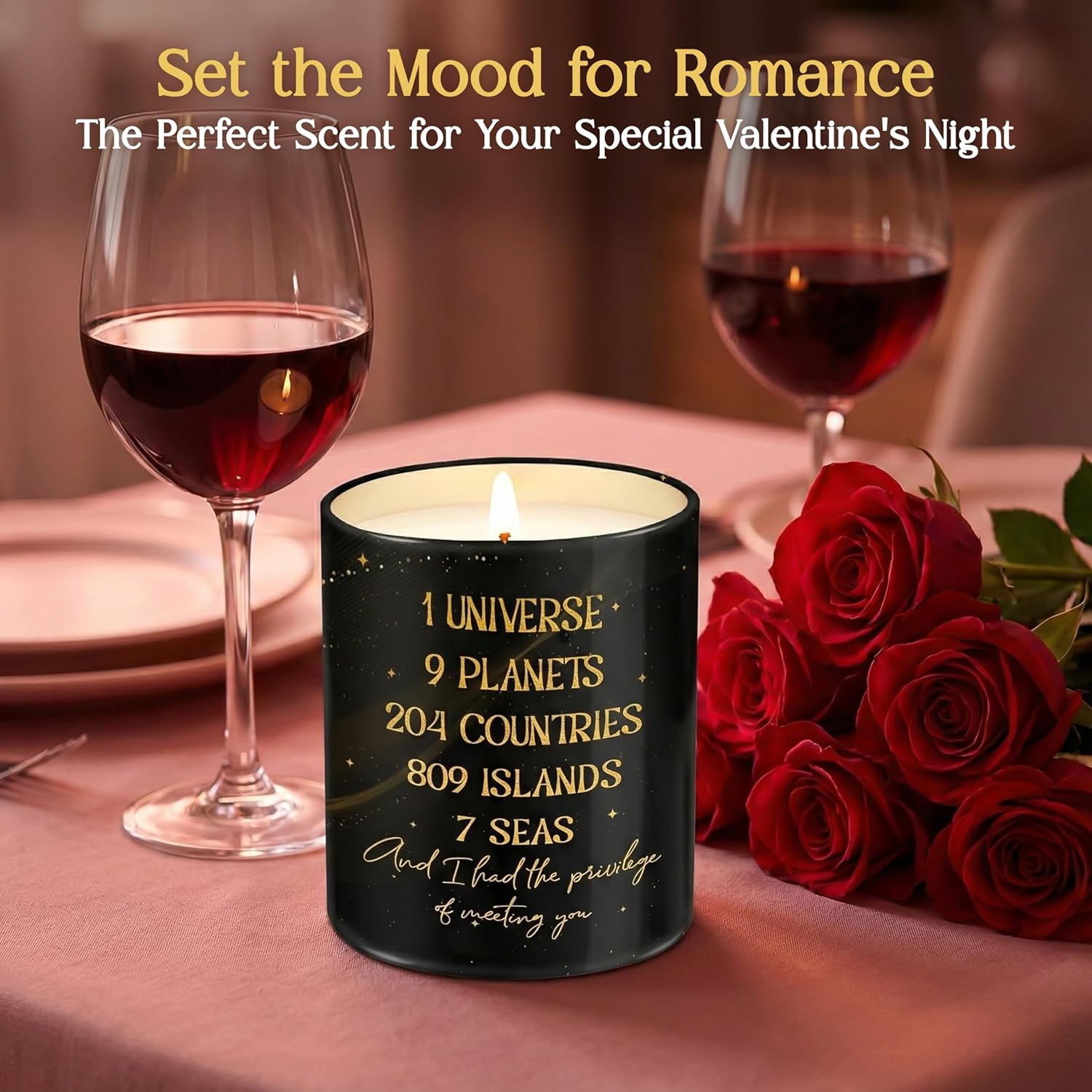 Valentines Day Gifts For Him Her - Vanilla Lavender Scented Candle 10Oz - Anniversary Birthday Gifts For Men Women Wife Husband Boyfriend Girlfriend Him Her, Valentines Candle