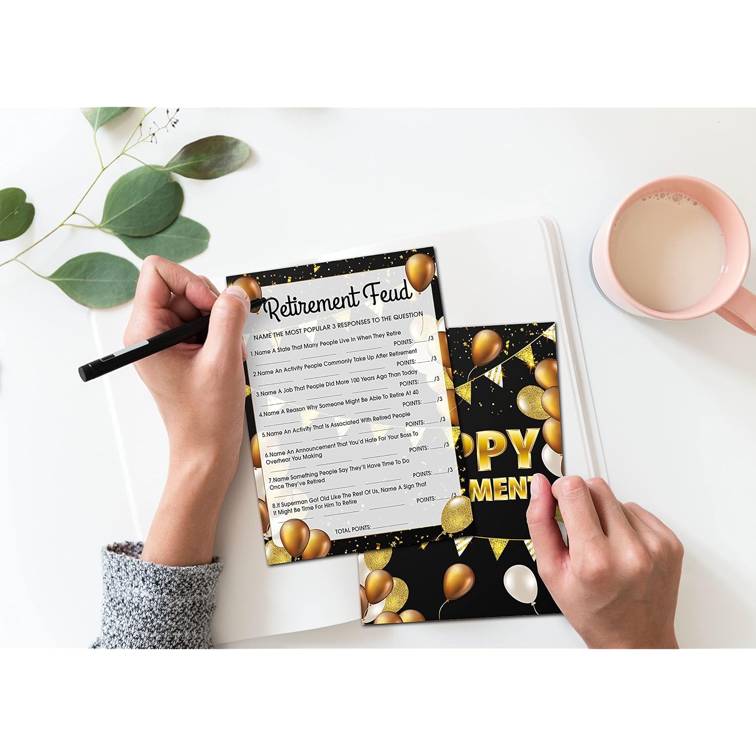 Retirement Party Games - Retirement Feud Party Game For Adults - 30 Game Cards – Retirement Party Favors Supplies Decorations (03)