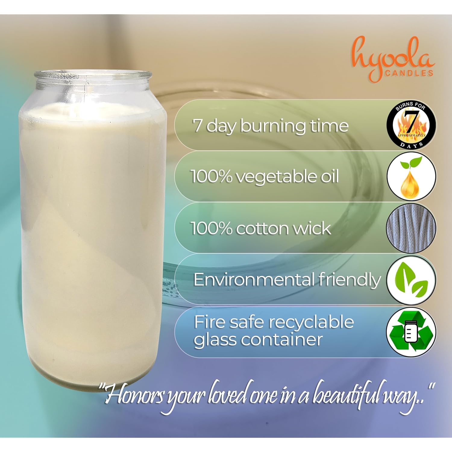 7 Day White Prayer Candle In Glass Jar- 3 Pack - Memory Candle For Religious, Memorial, Vigil And Emergency - 100% Vegetable Oil Wax