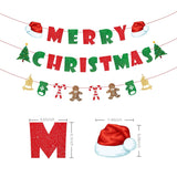 Merry Christmas Banner Indoor Christmas Wall Decor, Christmas Fireplace Banner For Christmas Party Decorations, Red And Green Merry Christmas Signs Backdrop For Xmas Holiday Mantle Fireplace Home Decor