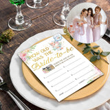 Bridal Shower Game, How Old Was The Bride-To-Be Wedding Shower Party Game Cards, Tea Party Themed Bachelorette Engagement Party Supplies Activities Decorations, Set Of 30 Game Cards -A04