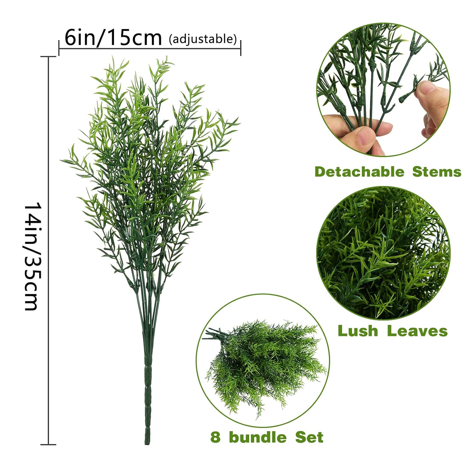 Artificial Plants Flowers Grass Shrubs 8 Pack No Fade Faux Plastic Flowers Outdoor For Farmhouse Garden Porch Patio Indoor Wedding Decoration Greenery Fake Plants Uv Resistant
