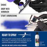 Opaque Phtalo Blue Acrylic Special Effects Airbrush Paint - 8Oz Ready To Spray Air Brush Paint For Nails, Models, Fabric - Water-Based Air Brush Painting
