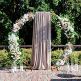 Artificial Wedding Arch Flowers 2Pcs Artificial Flower Centerpieces For Tables Silk Rose Floral Swags Faux Flower Arrangements For Wedding Decor Party Reception Ceremony Backdrop
