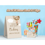 Hot Air Balloon Shower Game,How Many Cookies,Baby Shower Games,Wedding Shower Game,Baby Shower Decorations Gender Neutral,Bridal Shower Decoration,Birthday Party Game,50 Cards & 1 Sign-8