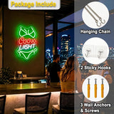 Beer Bar Neon Sign Green LED USB Light for Man Cave Wall Decor Party Room Sign