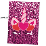 32 Valentine Classroom Party Exchange Cards Bulk Pack For School (32 Count With Envelopes) - Hot Pink Unicorn - Large Size - Heavy Weight Cardstock - Kids Valentine'S Day Party Supplies For Girls