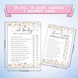 Baby Shower Game Cards, Oh Baby! Ture Or False Game Cards, Spring Flower, 30 Double-Sided Game Cards & 1 Answer Cards, Baby Announcement, Gender Reveal Party Favor, Activity & Supplies - G04