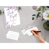 Lavender Purple Date Night Game, Date Night Ideas Sign With 50 Cards, Bridal Shower Game, Modern Bridal Shower Decorations, Wedding Date Night Advice - 09