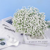 30 Pcs Babys Breath Artificial Flowers, 22" Fake Gypsophila Flowers With Long Stems Real Touch Faux Greenery Plants Diy Flores Bouquet For Vase Wedding Floral Party Outdoor Garden Home Decor